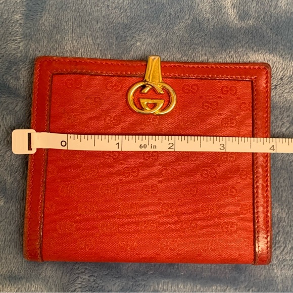 Gucci Red Wallet with Gold Accent - Picture 10 of 16